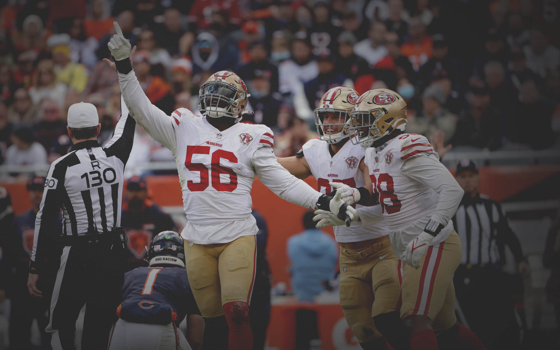 San Francisco 49ers linebacker Samson Ebukam (56) against the Los